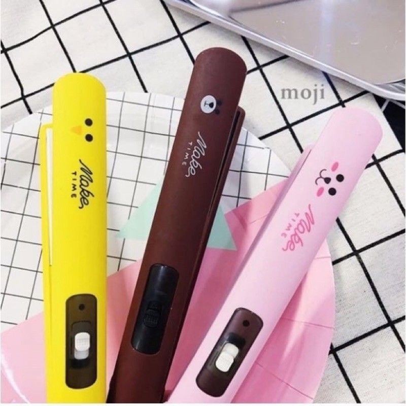 Máy Uốn Tóc Kiêm Duỗi Tóc Mini Sử Dụng Ion Âm Tiện Dụng AMIZIN