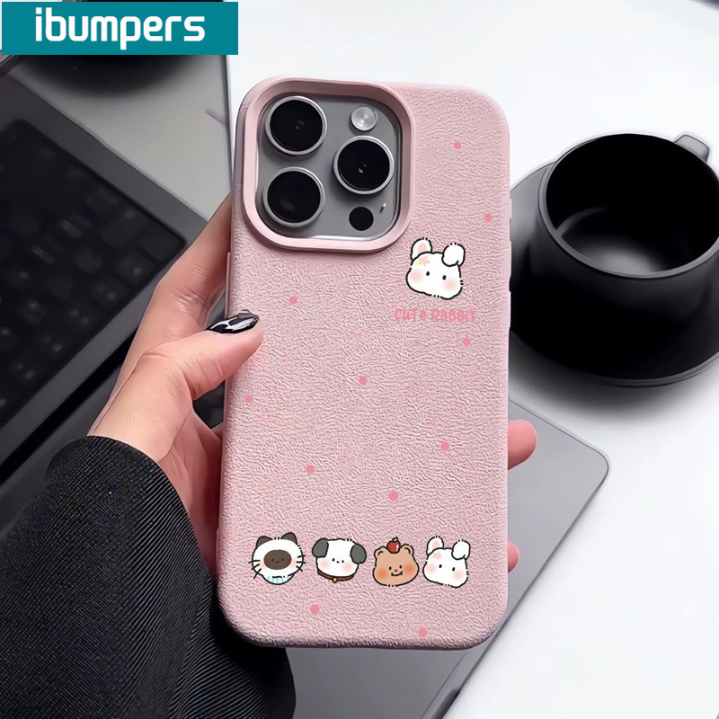ibumpers Ốp Lưng IPhone Dễ Thương Đơn Giản Hoạt Hình Họa Tiết Động Vật Cho IPhone 16 15 14 12 13 11 Pro Max IP 7 8 Plus X XS XR Ốp Điện Thoại Mỏng Silicon Mềm Da Họa Tiết