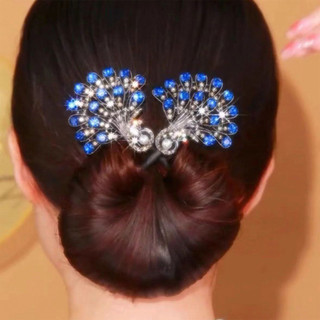Phụ Nữ Con Công Tóc Bun Con Lăn Chống Trơn Trượt Xoắn Kẹp Tóc Kẹp Tóc