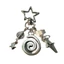 Móc khóa DELMER Rockstar, Lucky Black 8 Handmade Spider Web Móc khóa, Điện thoại Charm Đính cườm hình ngôi sao đen trắng Y2k Mặt dây chuyền