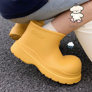 Xixitiao Giày Đi Mưa Ngắn Mùa Hè Mới Cho Nữ Đế Mềm Eva Dễ Thương Thích Hợp Cho Hoạt Động Ngoài Trời