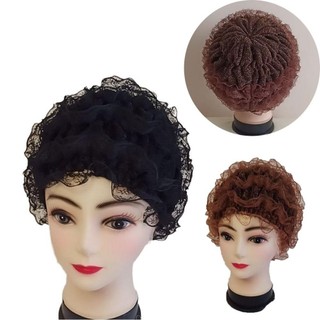 MERIGGIARE Mũ Turban Nữ, Sợi Acrylic Quấn Ren Mũ Bonnet, Lưới Thoáng Khí Chemo Mũ