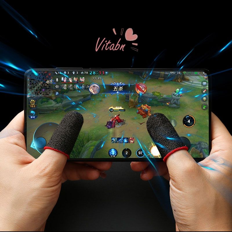 🍓Găng tay chơi game di động chuyên nghiệp chống mồ hôi chống trượt độ nhạy cao