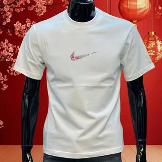 American Fashion Brand Printed Summer Short-Sleeved Men's and Women's T-shirt 2025 New Heavy Couple Bottoming Shirt 7urX