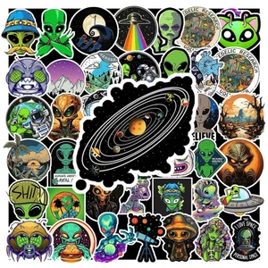 50 Sticker Alien chống nước sticker dán laptop, điện thoại, đàn guitar, mũ bảo hiểm, vali