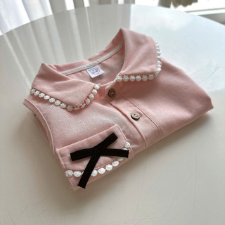 Váy Tiểu Thư Linen Hồng Nơ Đen Cho Bé Mặc Đi Học, Đi Chơi,.... 8-26kg