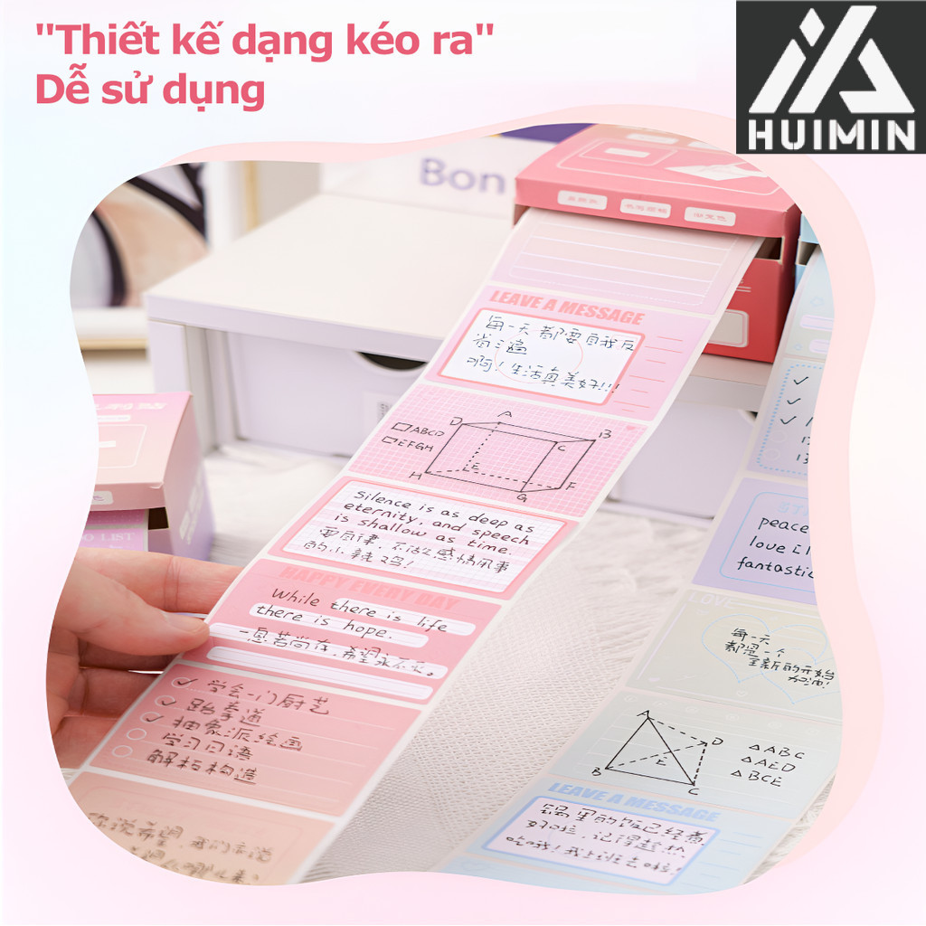 Giấy Note Ghi Chú Sáng Tạo 256 Tờ/Hộp – Nhãn Dán Sticky Note Kéo Dạng ...