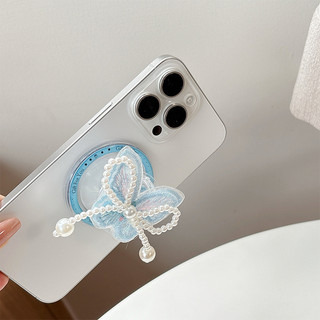 3d Bướm Nơ Màu Tròn Từ Tính Giá Đỡ Điện Thoại Cho IPhone 16 15 14 13 12 Pro Max 14 Plus Có Thể Gập Lại Pop Ring Grip Co Giãn Để Bàn Đứng P1