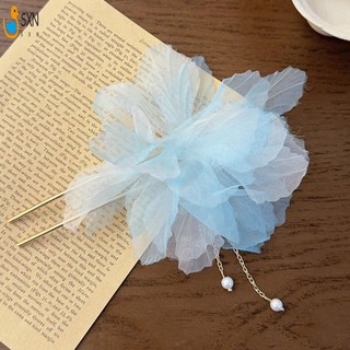 Lưới Vải tuyn Hoa Kẹp Tóc Hình Chữ U Kẹp Tóc Handmade Lâu Dài Tạo Kiểu Tóc Dụng Cụ Cho Sinh Nhật Sân Khấu Đảng Kiểu Tóc Làm
