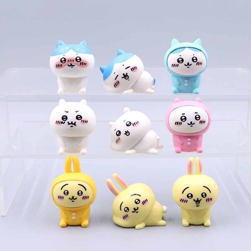 6 Cái / bộ 3cm Anime Dễ Thương Chiikawa Hình Hachiware Usagi Chiikawa Kawaii Q Phiên Bản PVC Nhân Vật Hành Động Mô Hình Bộ Sưu Tập Búp Bê Đồ Chơi