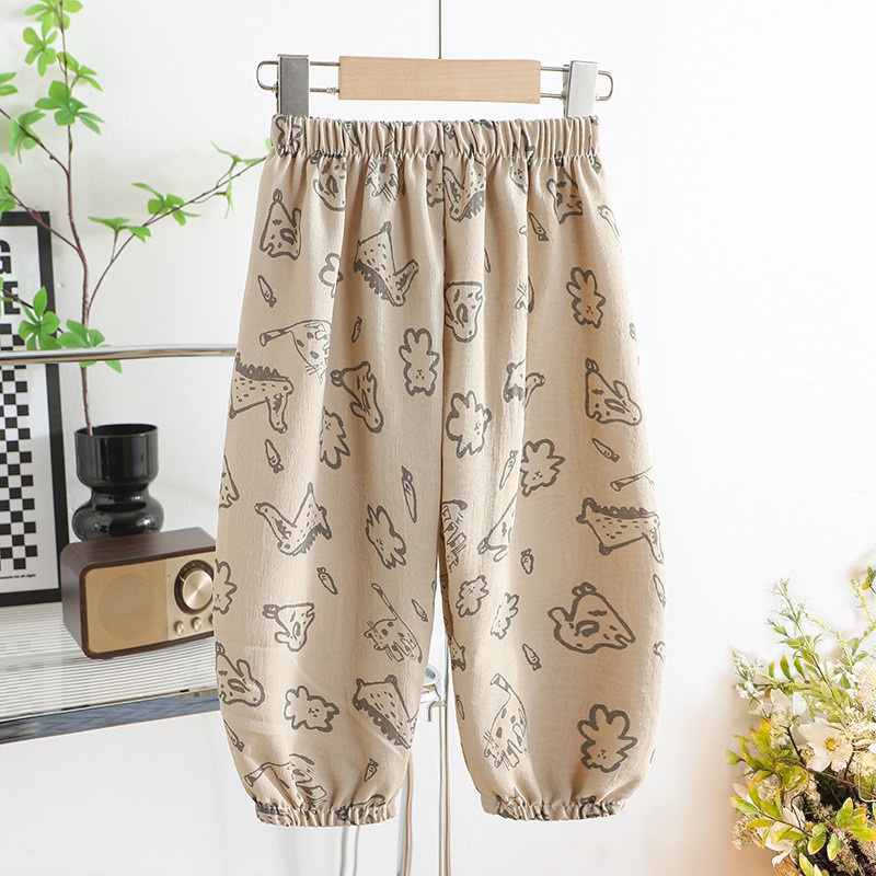 Mùa Hè Phong Cách Mới Trẻ Em Quần Muỗi Phiên Bản Hàn Quốc Mắt Cá Chân Dài Thoáng Khí Quần Thể Thao Đa Năng Nhẹ Khỏa Thân Thiết Kế An Toàn Người Bảo Vệ 9P9U