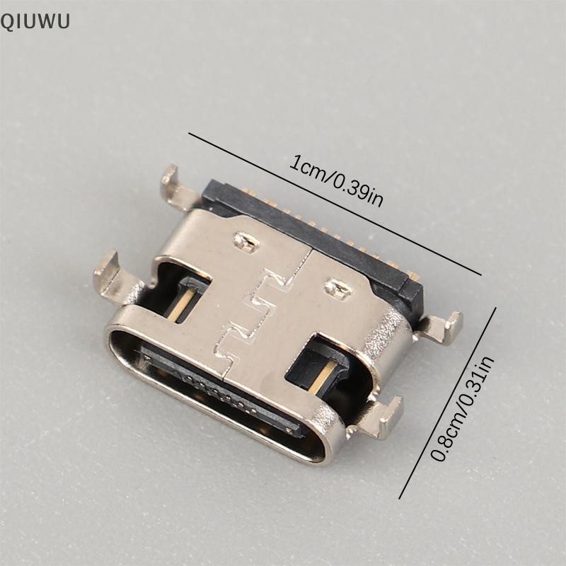 Qiuwu 10 Cổng Jack Sạc USB Type-C Cho Teclast M40 P20HD P20 USB C Cắm Sạc Dock Ổ Cắm Kết Nối.