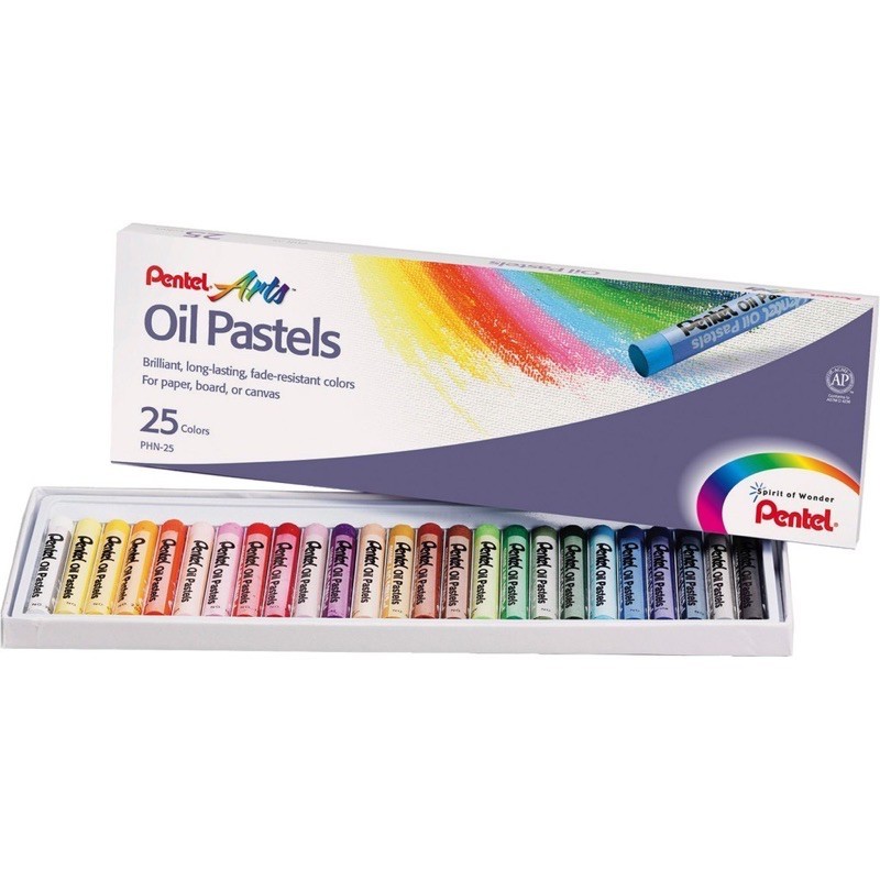 Bút phấn dầu, màu sáp dầu Oil Pastel Nhật Bản PENTEL 12- 25- 36 - 50 màu. -
