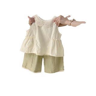 Trang phục mùa hè cho bé gái, bộ vest và quần mới cho trẻ em, trang phục mùa hè thoải mái cho bé gái