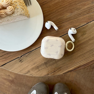 Nơ màu đơn giản cho AirPods 1 / 2 3 Pro Pro2 pro3 Bộ tai nghe Airpod4 Vỏ bảo vệ Bluetooth không dây AirPods Pro i3 i4 pro3 Vỏ bảo vệ tai nghe