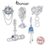 Bamoer 925 Sterling Sliver Charm Song Hành Tinh Tên Lửa Thiết Kế Mặt Dây Chuyền Phụ Kiện Cho Vòng Tay Quà Tặng Cho Nữ Bé Gái