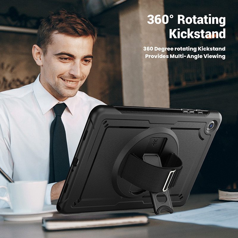 360° Ốp Lưng Xoay Tay Cho Samsung Tab A9 8.7inch X110 A9 + A9 Plus 11inch X210 Vỏ Máy Tính Bảng Chống Sốc Chắc Chắn