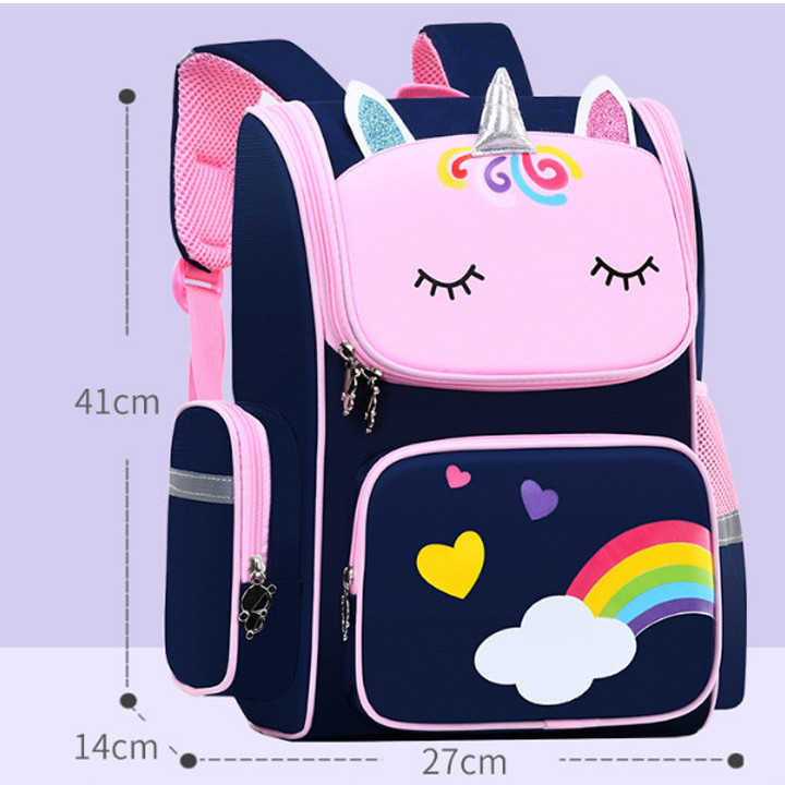 Balo chống gù bé trai bé gái đi học hình ngựa pony phản quang cao cấp [SIÊU SALE]
