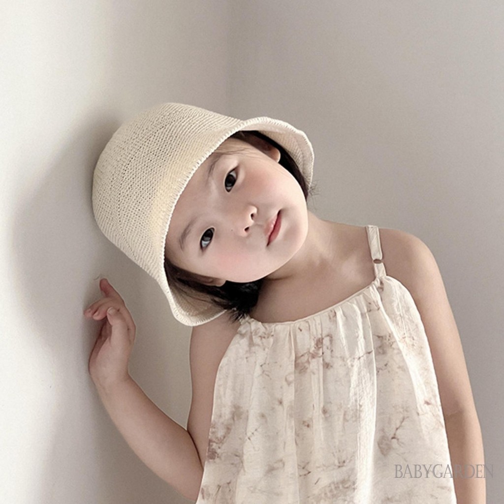 Baga-2-7 Tuổi Kid Bé Gái Mũ Rơm Ngoài Trời Chống Nắng Vành Rộng Bãi Biển Người Cá Mũ
