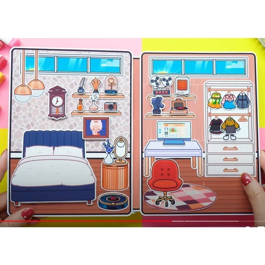 Toca Life worldquiet book Toca búp bê giấy avatar world đồ chơi giấy blackpink ngôi nhà
