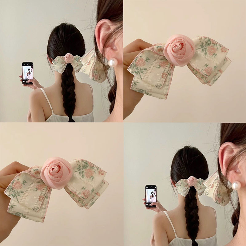 Kẹp Tóc Hoa Hồng Nữ Hoa Nổ Kẹp Tóc