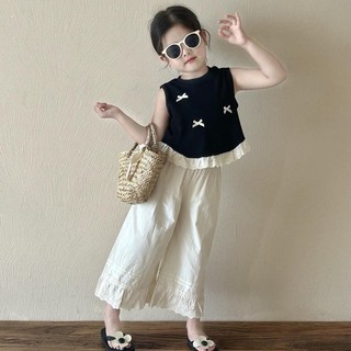 S211-[tomnaukid] Set áo nơ phối quần ren bé gái cực kỳ xinh size từ 9-31Kg