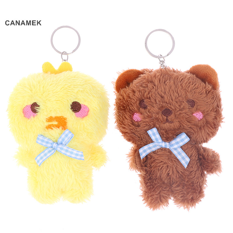 Canamek Hoạt Hình Động Vật Gấu Nhỏ Ếch Gà Nhồi Bông Sang Trọng Móc Khóa CSF