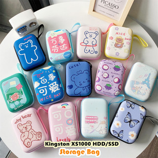[imamura] Dành Cho Kingston XS1000 9.5x13.5cm HDD / SSD Túi Bảo Quản Ổ Cứng Di Động Hoạt Hình Đơn Giản Ổ Cứng Bên Ngoài Chống Thấm Nước Chống Rơi Túi Cho Phụ Kiện USB