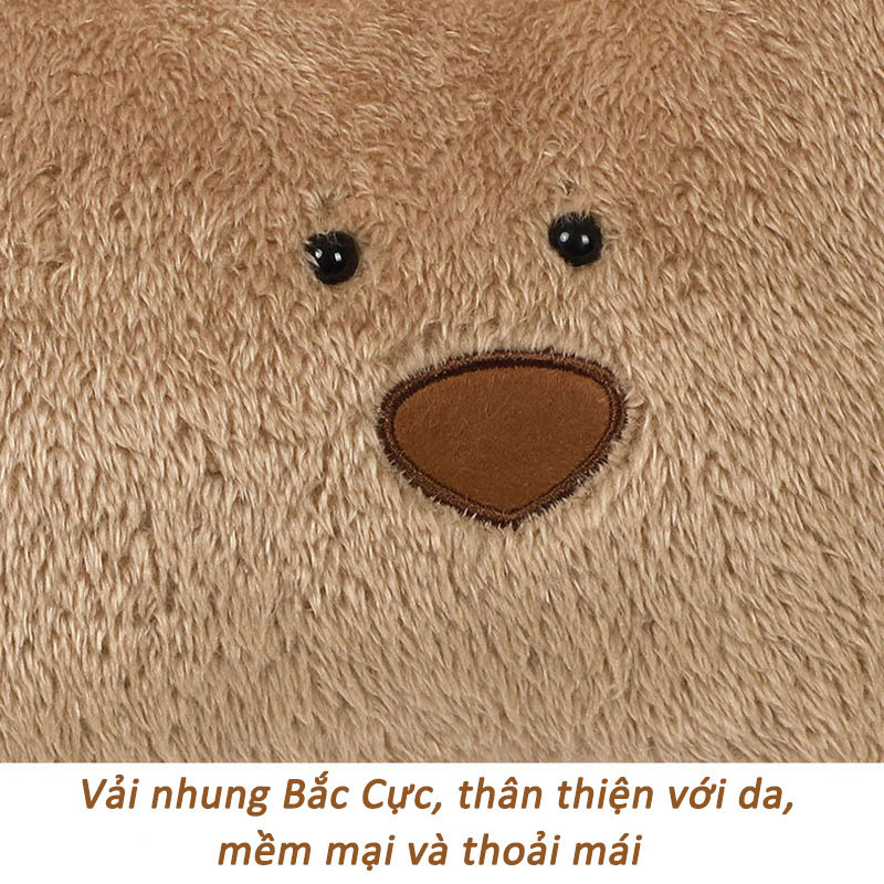 Cổ và eo gấu gối hoạt hình，Đệm Tựa Đầu Ghế Ô Tô Vải Lông Dễ Thương，Gối sang trọng, nội thất xe hoạt hình