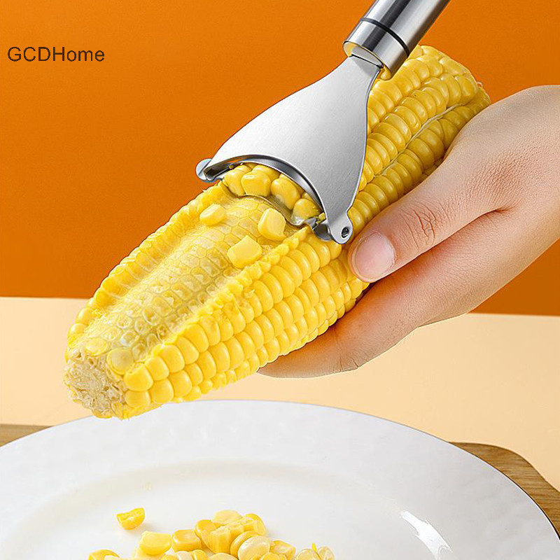 Gcdhome Dụng Cụ tách hạt ngô bằng thép không gỉ, bào ngô cầm tay cho gia đình, máy tuốt hạt ngô thủ công
