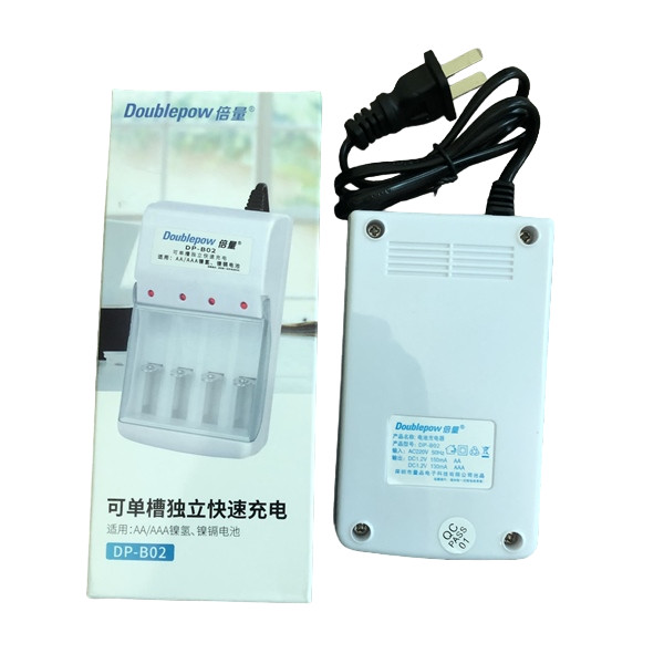 Bộ sạc pin tiểu Doublepow B02 pin sạc lại AA /AAA-kèm pin chính hãng