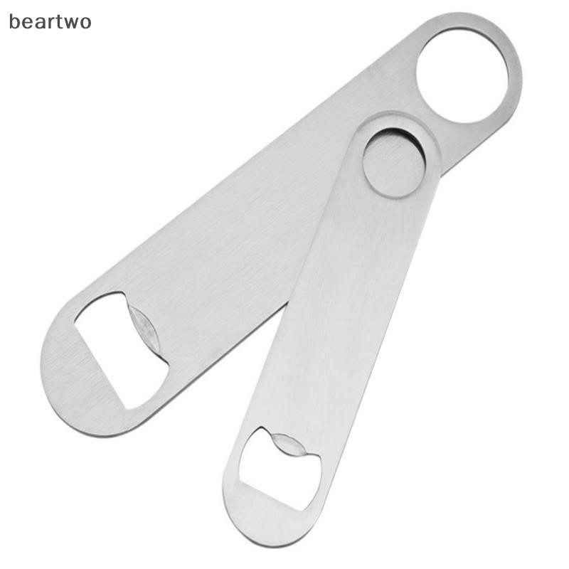 < Beartwo > Dụng cụ mở nắp chai bia bền Mini bằng thép không gỉ Dụng cụ mở nắp chai tốc độ phẳng Đẹp