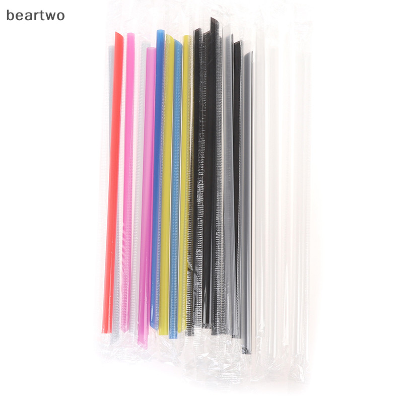 < Beartwo > 100Pc Trong Suốt Bọc Cá Tính Ống Hút Pp Đồ Uống Ống Hút Dự Tiệc Đồ Dùng Đẹp