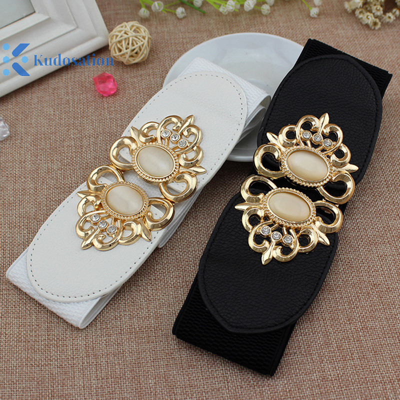 Kudosation Thời Trang Nữ Retro Co Giãn Co Giãn Đầm N Thắt Lưng Đầm Phụ Kiện