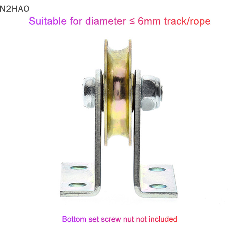 Bn 1 Bộ Ròng Rọc Dây 6 Mm Ròng Rọc Con Lăn Cố Định Bánh Xe Treo Over-line Hướng Dẫn Bánh Xe U 6.4 * 32 * 8 n