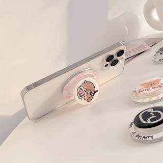 N52 Phim Hoạt Hình Dễ Thương Tròn Từ Tính Giá Đỡ Điện Thoại Cho Magsafe Case Và IPhone 15 14 13 12 Pro Max 14 Plus Có Thể Gập Lại Pop Ring Grip Co Giãn Để Bàn Màu p6