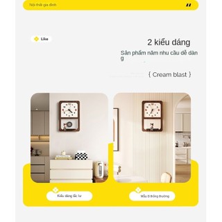 Trang Trí Nhà Cửa Meishida Đồng Hồ Sáng Tạo Thời Trung Cổ Đồng Hồ Treo Tường Phòng Khách Thời Trang Hiện Đại Tắt Tiếng Retro Cao Cấp Đồng Hồ Gia Đình