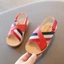 Dép cho bé trai bé gái - Dép sandal cho bé quai chéo thoáng chân chất da PU siêu mềm MG baby đế cao su mềm V536