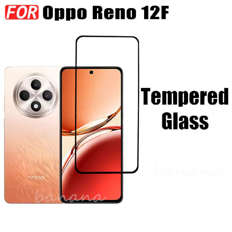 Phim kính cường lực 3 TRONG 1 OPPO Reno 12F cho Reno 12 F Reno 11F Full Cover Kính bảo vệ màn hình + Phim ống kính máy ảnh + Phim mặt sau