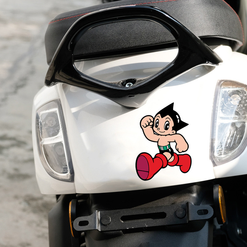 Nhãn dán xe hơi hoạt hình Anime Astro Boy, nhãn dán tường sắt điện dễ thương, trang trí chống nước, bọc chống trầy xe máy