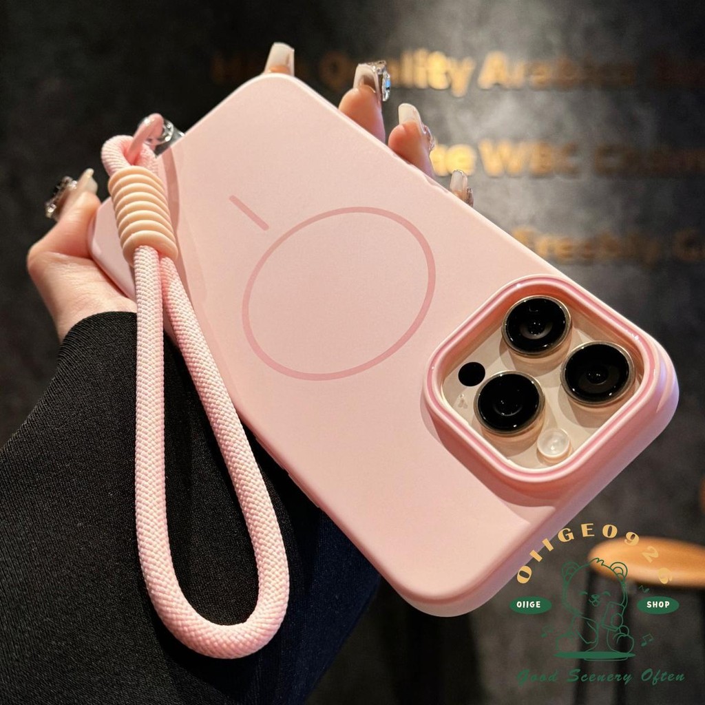 [Vỏ dây buộc] Vỏ điện thoại từ tính lỏng cảm giác da iphone16 Pro Max 15 14 13 12 11 cho vỏ iPhone Vỏ cứng PC chống sốc