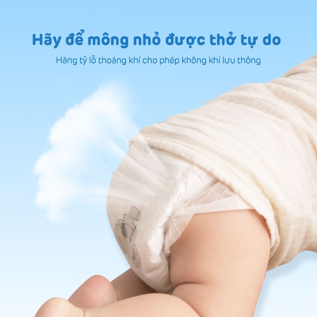 Tã/Bỉm Dán Cao Cấp Aiwibi Light Feather Cho Bé Siêu Thấm Hút, Chống Tràn - Gói Lớn S/M/L/XL