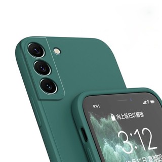 Thời Trang Mới Samsung Galaxy S21 FE S22 Plus S21 Siêu Vuông Khung Ốp Lưng Mỏng Mềm TPU Silicon Có Dây Đeo Tay Dây Đeo Cổ Tay