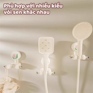 Giá Đỡ Vòi Sen Gắn Tường Hút Chân Không Xoay 70 Độ, Giá Treo Vòi Hoa Sen Chống Nước, Chịu Lực Tốt NGÓI HOME - GD02