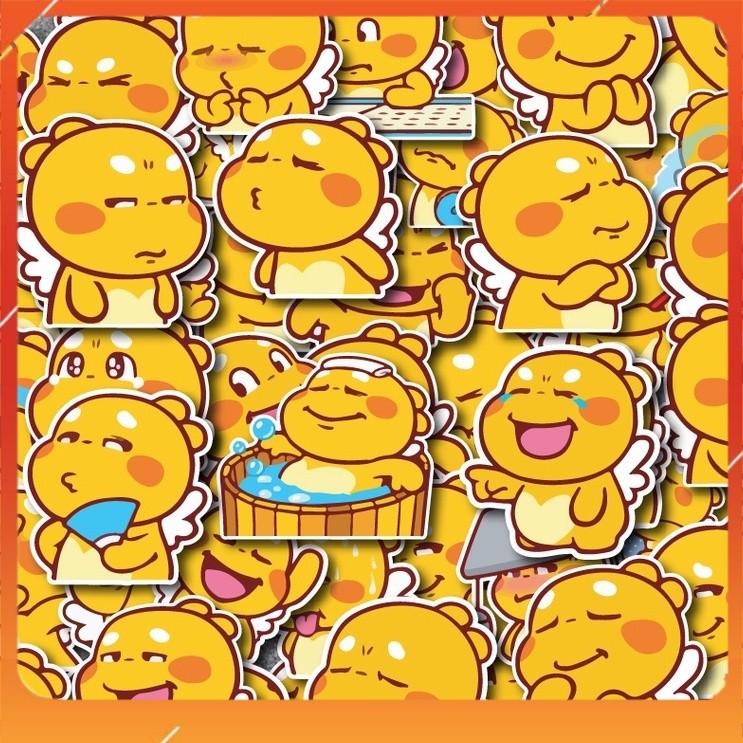 50 Sticker Qoobee chống nước sticker dán laptop, điện thoại, đàn guitar, mũ bảo hiểm, vali