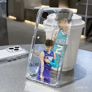 Ốp điện thoại LaMelo Ball tương thích với iPhone 11 12 PRO 7 8 Plus 13 14 15 16 ProMax 16 15 14 PLUS X XS XR XSMAX QYJS trong suốt siêu mỏng, ốp mềm chống sốc 1NZF