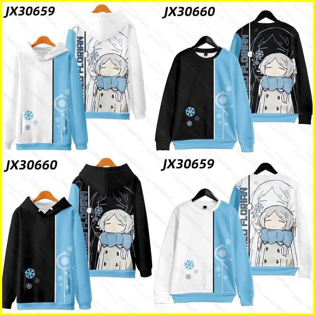 Frieren Beyond Journey 's End Áo Khoác Anime Áo Cosplay Unisex Dài Tay Top Cổ Tròn 3D Chui Đầu Plus Kích Thước