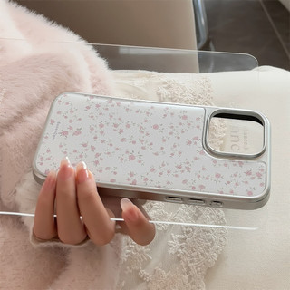 [Sheren] Ốp iPhone hoa hồng hồng thích hợp cho i16 15 14 13 12 11 pro max Vỏ bảo vệ chống sốc