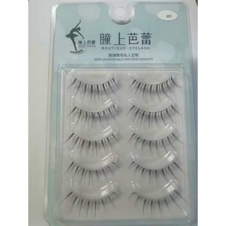 Gói 5 cặp lông mi giả mỏng trong suốt, lông mi tự nhiên