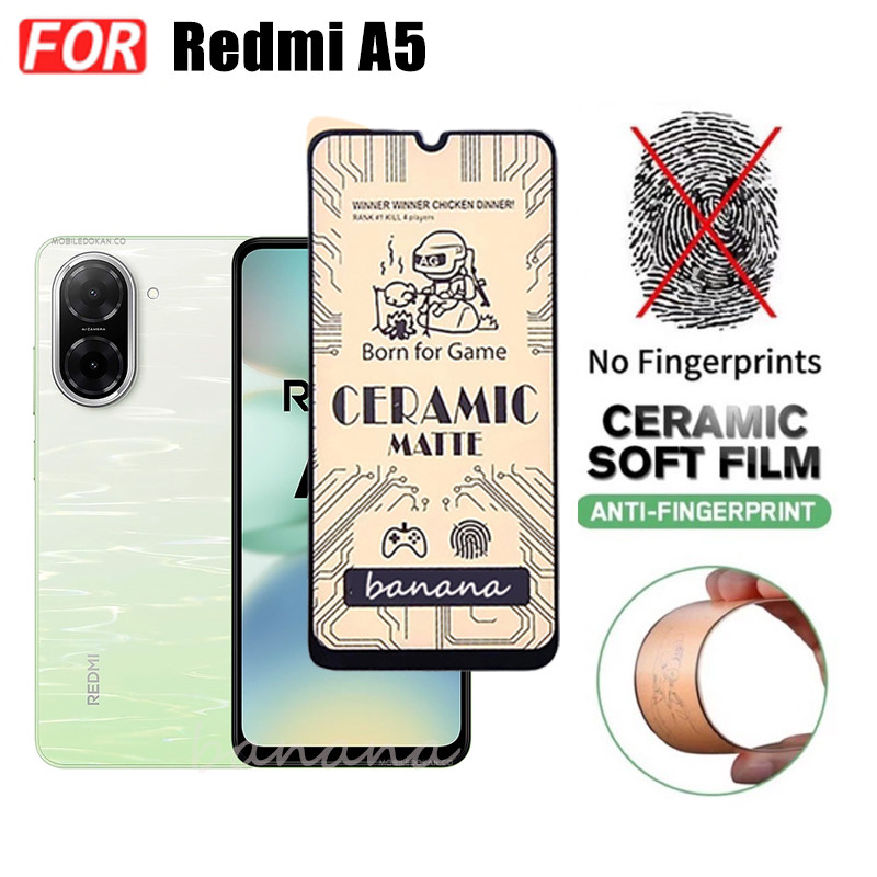 Kính cường lực gốm 3 TRONG 1 Redmi A5 cho Redmi A4 Redmi A3 Ống kính máy ảnh Kính bảo vệ màn hình và phim mặt sau